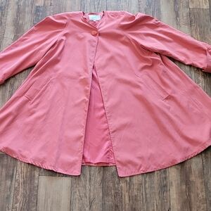 VINTAGE Barrie Pace rose silk swing coat. Size 6